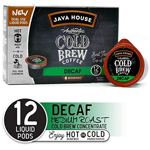 Java House Cold Brew Coffee Concentrate Single Serve Liquid Pods 1.35