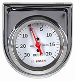 Bosch SP0F000042 Style Line 2" Mechanical Vacuum/Boost Gauge (White Dial Face, Chrome Bezel)