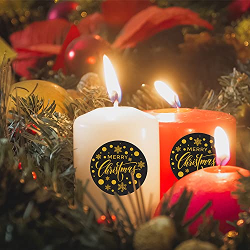 Koogel 500 pcs Christmas Present Labels, 1.5 Inch Self Adhesive Christmas Gift Tags Christmas Gift Tag Present Tags Sticker for Bookmarks Scrapbooks Gift Paper Wrappers Christmas Gift Labels