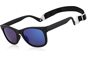 MAXJULI Baby Infant Sunglasses Safe, Soft, With Adjustable Strap 0-24 Months BPA Free 7002