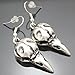 RechicGu Vintage Silver Crow Viking Odin Bird Raven Skull Dangle Earrings Skeleton Death Devil Goth Punk Emo Steampunk