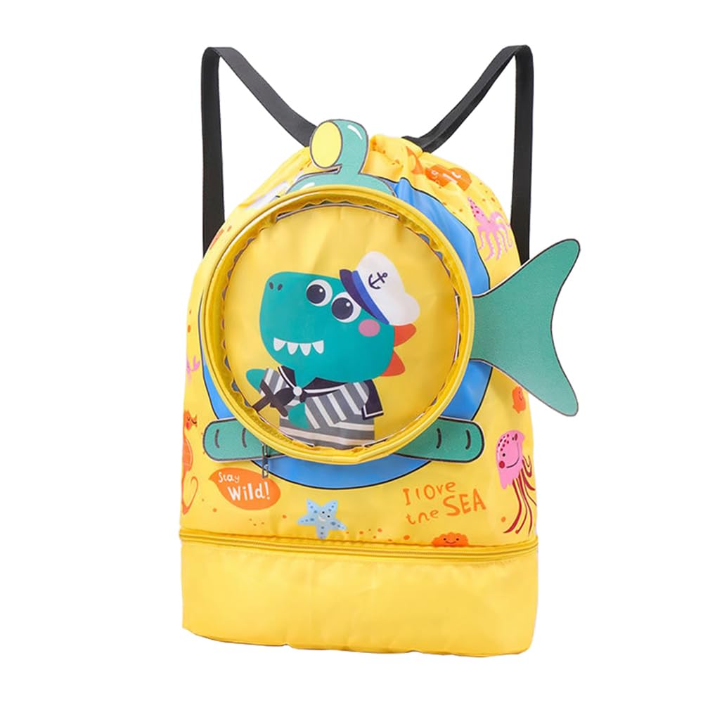 DZOZO Drawstring Gym Bag for Kids Waterproof Swimming Backpack Kids Drawstring Bag Dry Wet Separation Bag Sport Gym Bags Kids Drawstring Backpack Travel Sport Storage Bag