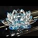 1 X 4'' Delicate Decorative Crystal Lotus Flower - Blue Color