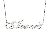 BYBWBL Aaron Name Pendant Necklace Silver Color