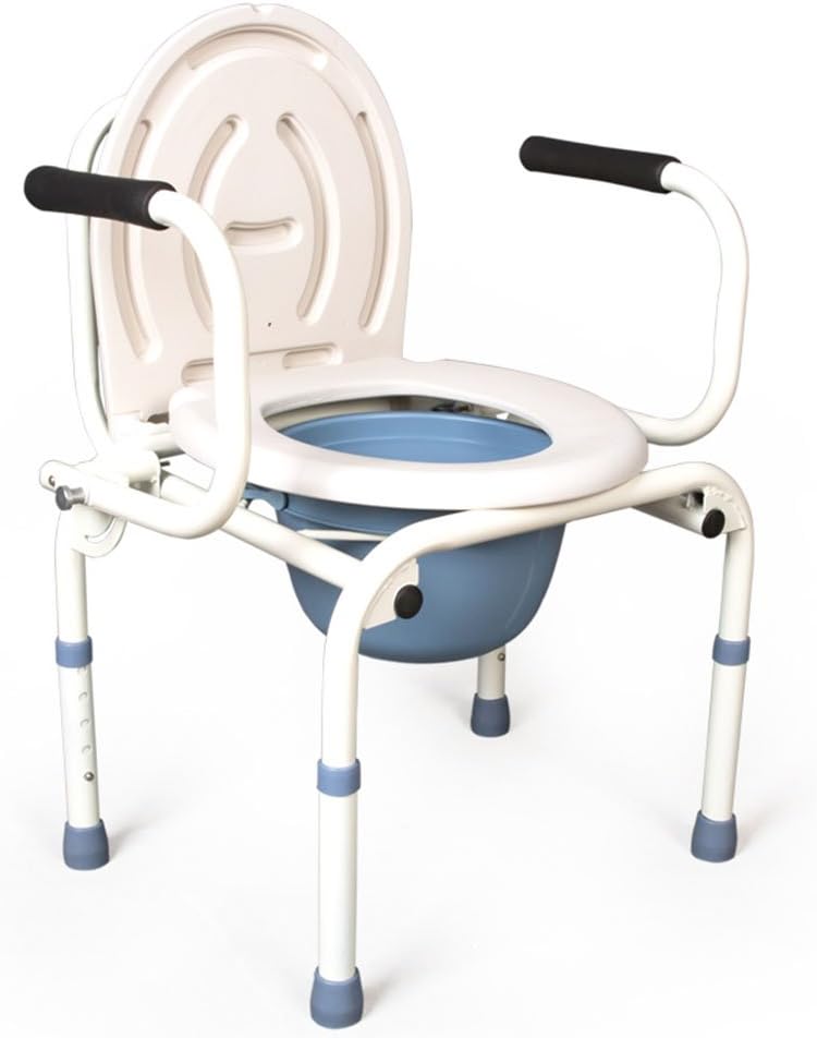 ZHANGRONG- Potty Chair Collapsible Potty Chair The Elderly Pregnant Woman Bath Chair Disabled Toilet Chair Comode Chair Strengthening Foldable Soft Cushion Non-slip Mat