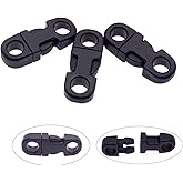 sutoyuen Mini Safety Breakaway Buckles,5mm Kam Side Release Plastic Buckle for Paracord Bracelet Clasp Pet Strap Accessories