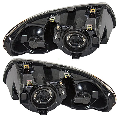 Driver and Passenger Headlights Headlamps Replacement for Chrysler Van with 119" Wheel Base 4857991AD 4857990AD