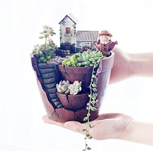 American Country Pastoral Creative Garden decorative Handwork Plant Resin Succulent Flower Pot Planter "Hanging Gardens"