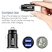 Car Charger, Carlion 4.8A/24W Dual USB Car Charger Adapter Fast Charging Alloy Shell Mini for iPhone Xs MAX/XR/X/8/7/6/Plus, Samsung Galaxy S9/S8/S7, LG G6/G5, HTC, Nexus, iPad (Black)