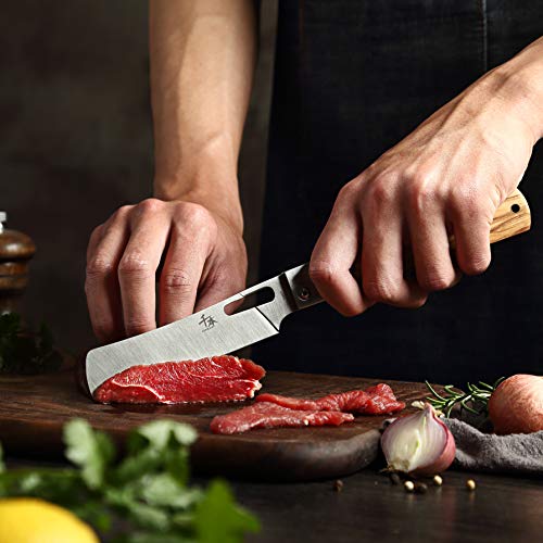 SENBON 440A stainless steel Ultra sharp pocket folding Chef knife