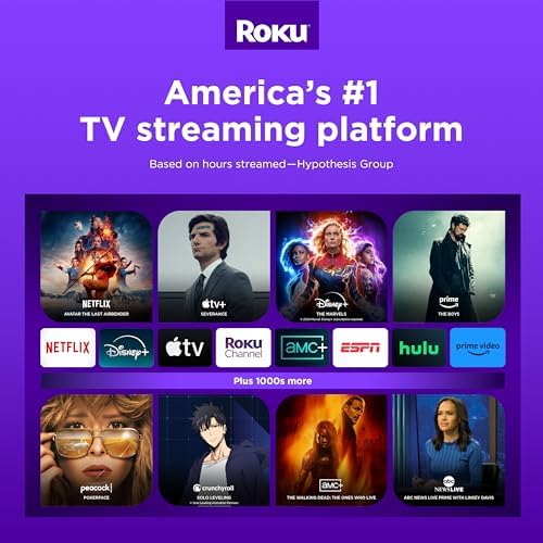 Roku Smart TV – 43-Inch Select Series 4K HDR RokuTV with Roku Enhanced Voice Remote, Brilliant 4K Picture, Automatic Brightness, & Seamless Streaming – Live Local News, Sports, Family Entertainment