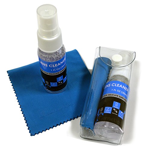 Garnetics Screen Cleaner Kit - 2 PACK - Safe for all surfaces - LCD, LED, TVs, iPads, Eyeglasses, Phones, Cameras - includes 2 kits (1oz Lens Cleaner Spray bottle + 1 Premium Microfiber cloth)