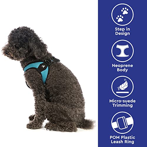 Gooby Escape Free Easy Fit Harness Turquoise, Large No Pull Stepin