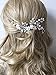 Unicra Silver Wedding Flower Hair Combs Bridal Wedding Hair Accessories for Brides and Bridesmaids