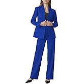 Aotasely Women's 2 Piece Suits Business Casual Outfits Straight Wide Leg Pants Suits Professional Office Work Outfits