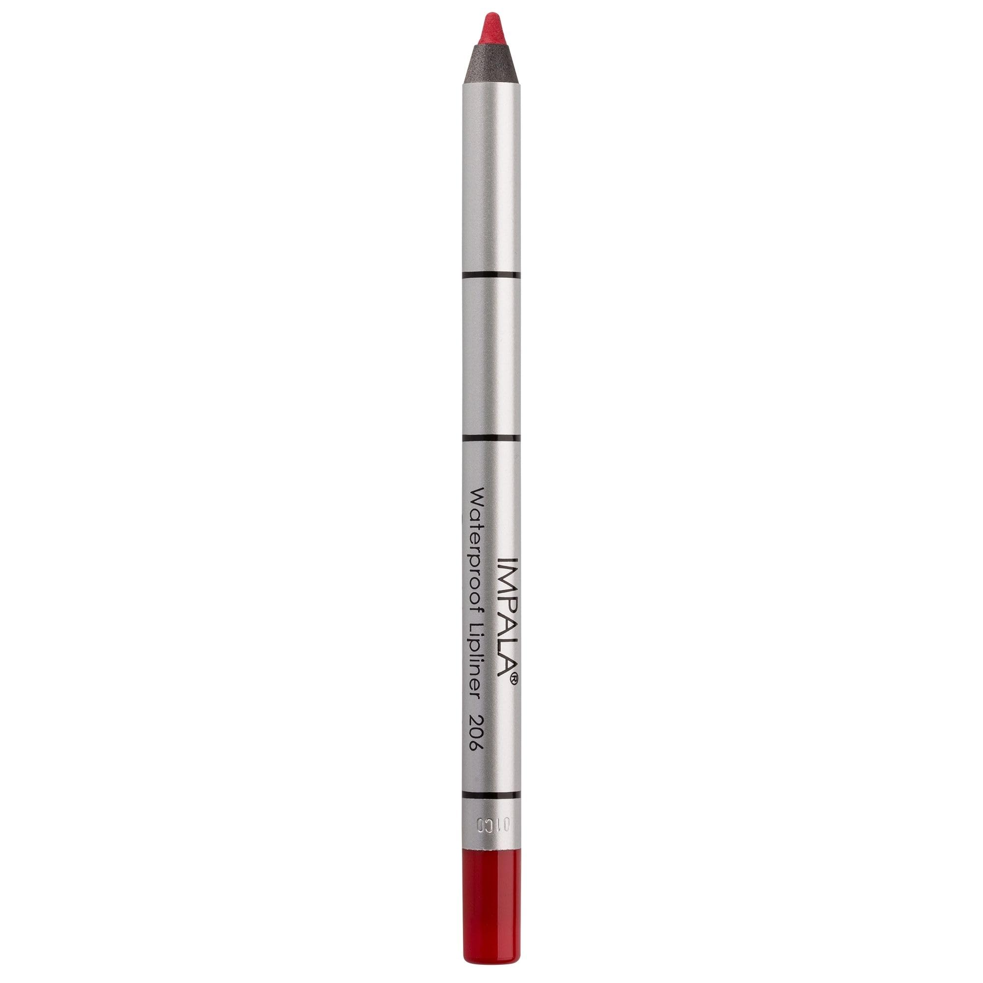 IMPALA | Creamy Waterproof Red Lip Pencil 206 | Permanent Lip Liner | Water-Resistant Lip Pencil | Long-Lasting Lip Liner | Volumizing Effect | Volumizing Effect