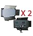 ePhotoInc 2 x 600 LED Light Panels Photography Video Studio Lighting Panel with Filters and Dimmer Switch 600SDx2