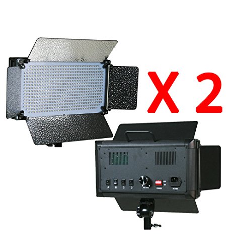 ePhotoInc 2 x 600 LED Light Panels Photography Video Studio Lighting Panel with Filters and Dimmer Switch 600SDx2 - Thumbnail 5