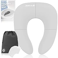 Picture of Jool Baby Folding Travel Potty Training Seat for Toddlers, Fits Round & Oval Toilets, Non-Slip Suction Cups, Includes Free Travel Bag (Gray)
