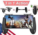 Mobile Game Controller [Upgrade Version] Mobile Gaming Trigger for PUBG/Fortnite/Rules of Survival Gaming Grip and Gaming Joysticks for 4.5-6.5inch Android iOS Phone (Mobile Game Controller.)