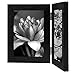 Americanflat 4x6 Inch Hinged Picture Frame with Glass Front - Displays Two 4x6 Inch Pictures, Stands Vertically on Desktop or Table Top