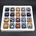 ZZKOKO Gemstones for Kids, 20PCS Handicraft Natural Gemstone Rocks Set, Mineral Polished Natural Stones from Around The World, Decorative Stones Ball Rock and Mineral Educational Collection Gem Kit