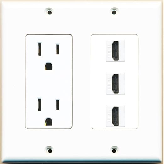 Amazon Com Riteav 15 Amp Power Outlet 3 Port Hdmi Decorative