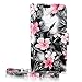 Cellularvilla Wallet Case For LG G Flex 2 H950 H955 LS996 Pu Leather Wallet Card Flip Open Pocket Case Cover Pouch (Black Pink Flower)