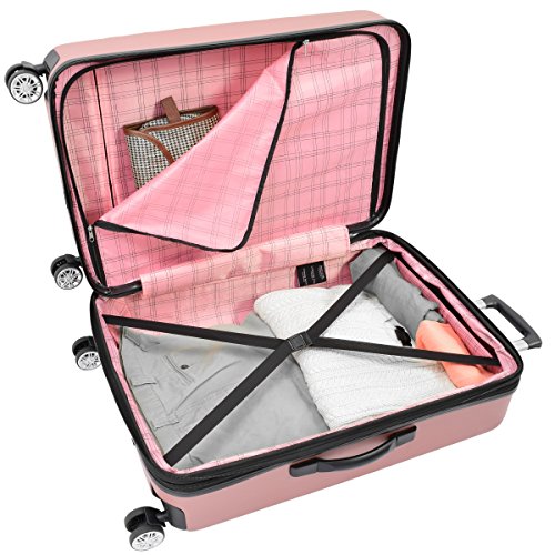 LONDON FOG Hardside Spinner Luggage, Rose Gold, 3 Piece Set Pricepulse
