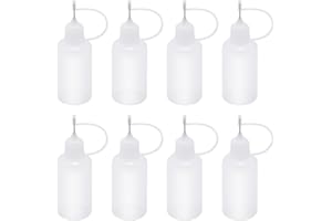 8 Pcs 1 Ounce / 30 ml Precision Needle Tip Applicator Bottle, Empty Needle Tip Glue Liquid Applicator Bottle for Small Gluing