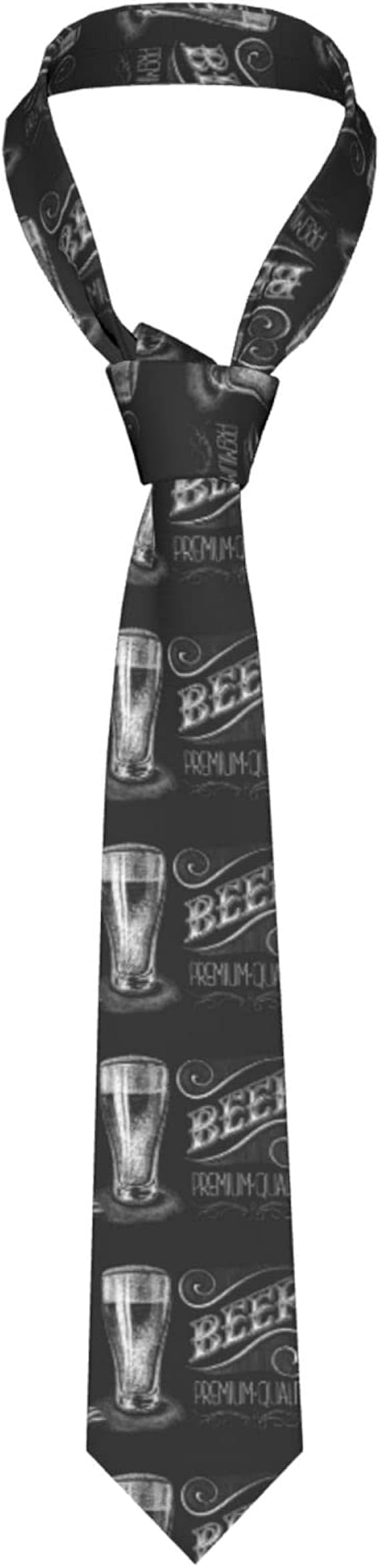 Amazon メンズ ネクタイ 黒板にチョーク ビール グラスのベクター イラストです 洗える 傾向 人気 ビジネスに 結婚式 就職活動 プレゼント 父の日 誕生日プレゼント ネクタイ 通販