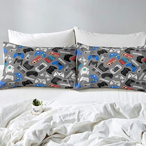 A blue and white floral duvet cover set with a price tag of $39.00.