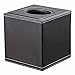 KINGFOM Square Pu Leather Tissue Box Cover, Modern Facial Tissue Holder, Roll Tissues Paper Case Dispenser for Bathroom Vanity Countertop, Night Stands, Office Desk & Car(Brown)