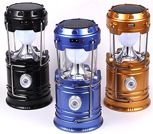 New Multifunctional Solar Charging Type Multifunctional Solar Camping Lantern Tent Lamp (Blue)