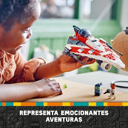 Star Wars Caza Estelar del Jedi Bob, Maqueta de Nave, Juguete de Construcción para Colección, Minifiguras de Personajes, Regalo de Cumpleaños para Niños, Niñas y Fans de 8 Años o Más 75388