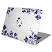 Mosiso Plastic Hard Case Cover for MacBook Air 13 Inch, Blue Flower