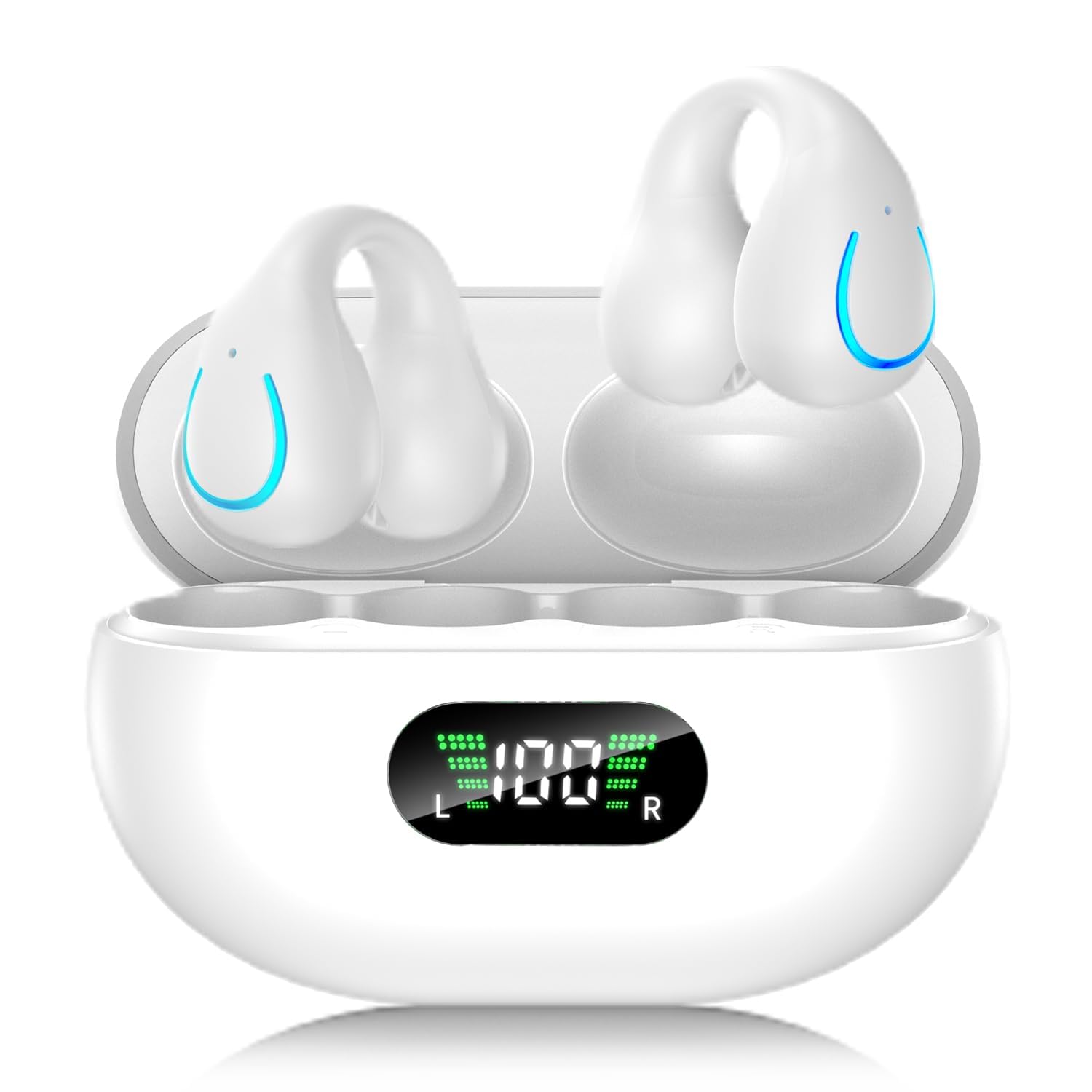 Photo 1 of AI Translation Earbuds Real Time 144 Languages 60H Playtime Translator Ear Buds Audifonos Traductores Inglés Español Wireless Earphones Bluetooth Headphones for Travel Business Meeting,Dusk White