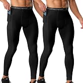 NuCamper Men's Compression Pants with Pocket for Workout Sports | Running Leggings,Performance Athletic Tights,Base Layer, Breathable, Quick dry, Wicking Sweat,Basketball,Football, Yoga