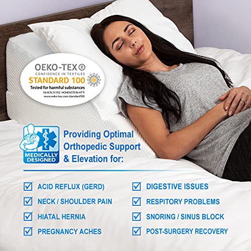 LUXELIFT Wedge Pillow for Sleeping Adjustable Height Foam Wedge for