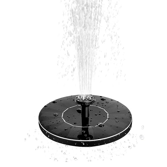 Solar Springbrunnen, yotame Solar Teichpumpe Outdoor Wasserpumpe Solar Pumpe mit 1.0W Monokristalline Solar schwimmender Font