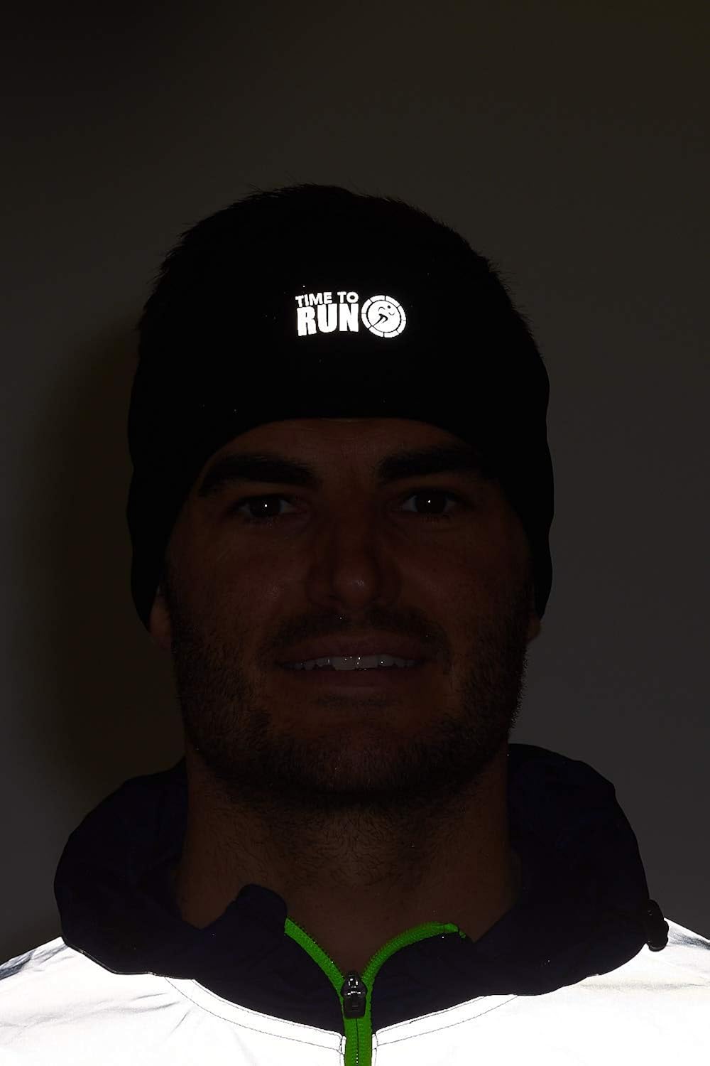 Running Headband For Men & Women - Lightweight Windproof Thermal Quick Dry Wicking Reflective Print Black - Image 4