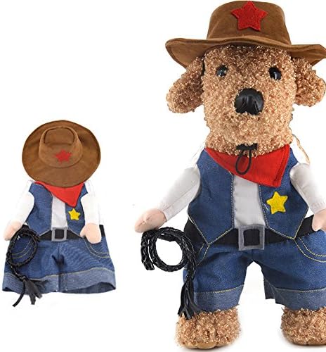 LOHOME Funny Pet Clothes - Pet Dog Cat Halloween Costume Pirate Suit Corsair Dressing up Adjustable Washable Comfortable Clothes Dress for Halloween Christmas Easter Festival Party Activity (# 5)