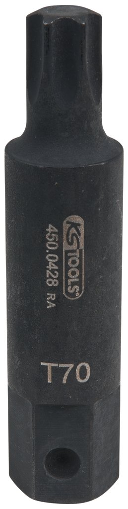 KS Tools 450.0428 Impact bit socket TX adaptor, 107mm, T70
