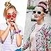 Tatuo 30 Pieces Rainbow Metallic Scrunchies for Girls Large Shiny Colorful Elastic Hair Ties and Neon Ropes for Women Hair Accessories Party Favor