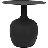 Creative Co-Op Chic Metal Round Side Table, Black