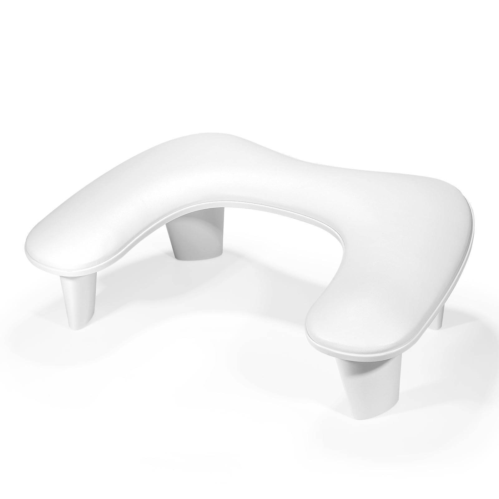 Nail Arm Rest Hand Pillow: Leather Nail Stand Nail Hand Rest - White Manicure Cushion Arm Rest for Nails - Non-Slip Foot Cushion for Nail Art Salon