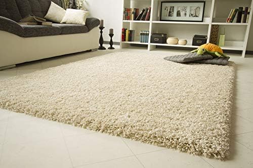 Shaggy Hochflor Teppich Funny Luxus Sofort Lieferbar Creme