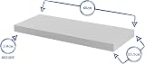 Harbour Housewares 60cm White Floating Shelves Pair Wall Shelf Modern view 3