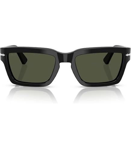 Amazon.com: Persol Unisex PO3272S Rectangular Sunglasses, Black