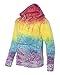 Joe's USA Koloa Surf Co. Girls Rainbow Stripe V-Neck Burnout Hoodies in Youth Sizes S-XL